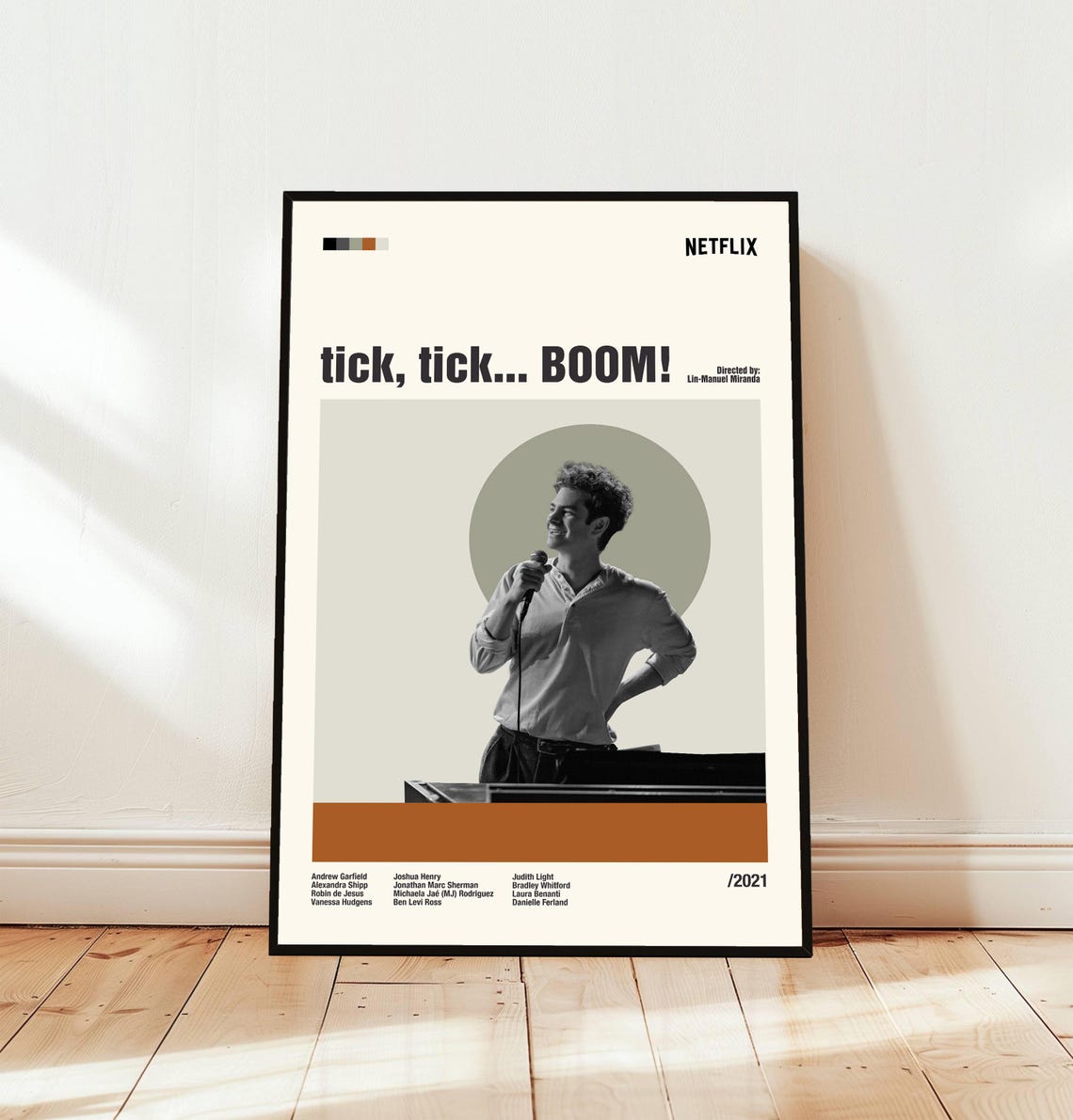 tick tick BOOM 2021 Minimalist Movie Poster with Andrew Garfield Cast