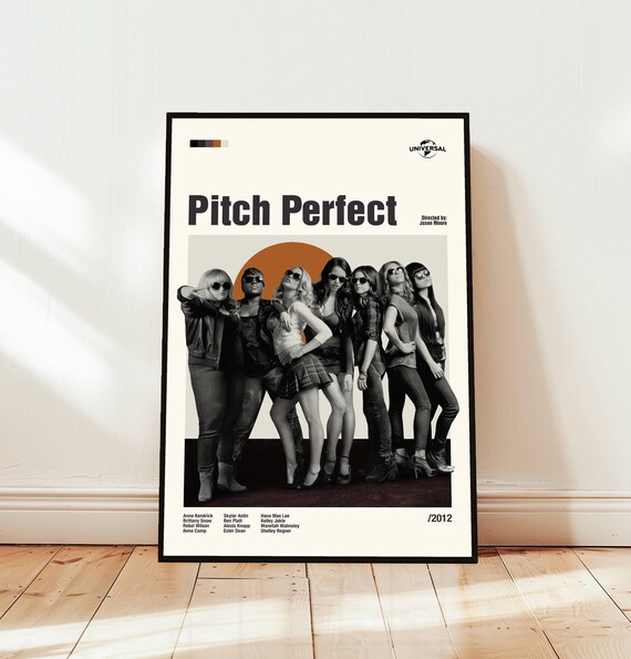 Pitch Perfect 2012 Musical Comedy Minimalist Midcentury Movie Poster