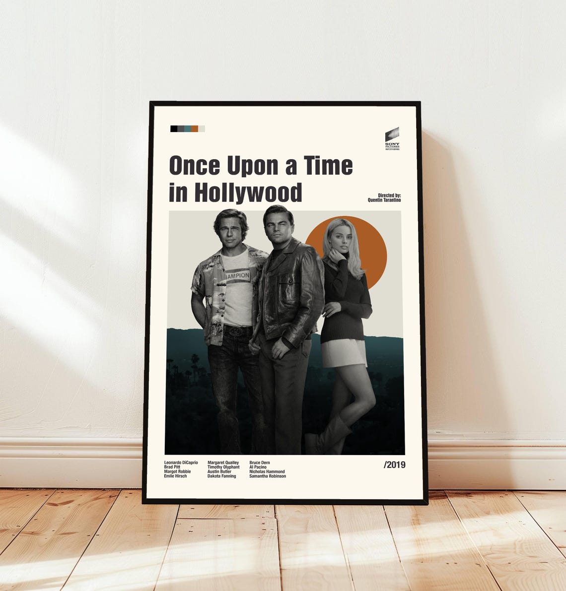 Once Upon a Time in Hollywood 2019 Minimalist Movie Poster Retro Style