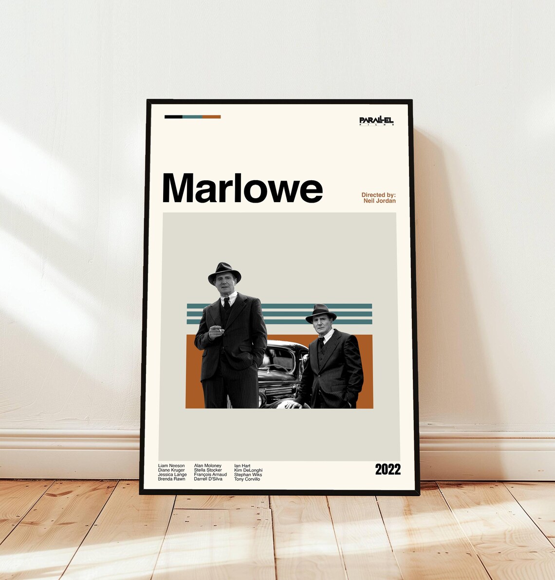Marlowe 2022 Minimalist Movie Poster Liam Neeson Detective Noir Art