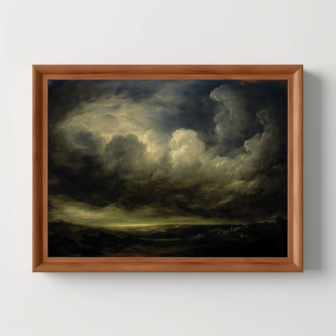 Gloomy Clouds Moody Horizon Landscape Art Print
