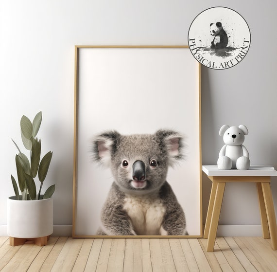 Baby Koala Wall Art Physical Print Animal Illustration Nursery Decor Infant Matte Poster