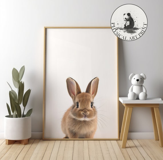 Baby Bunny Wall Art Physical Print Animal Illustration Nursery Decor Infant Matte Poster