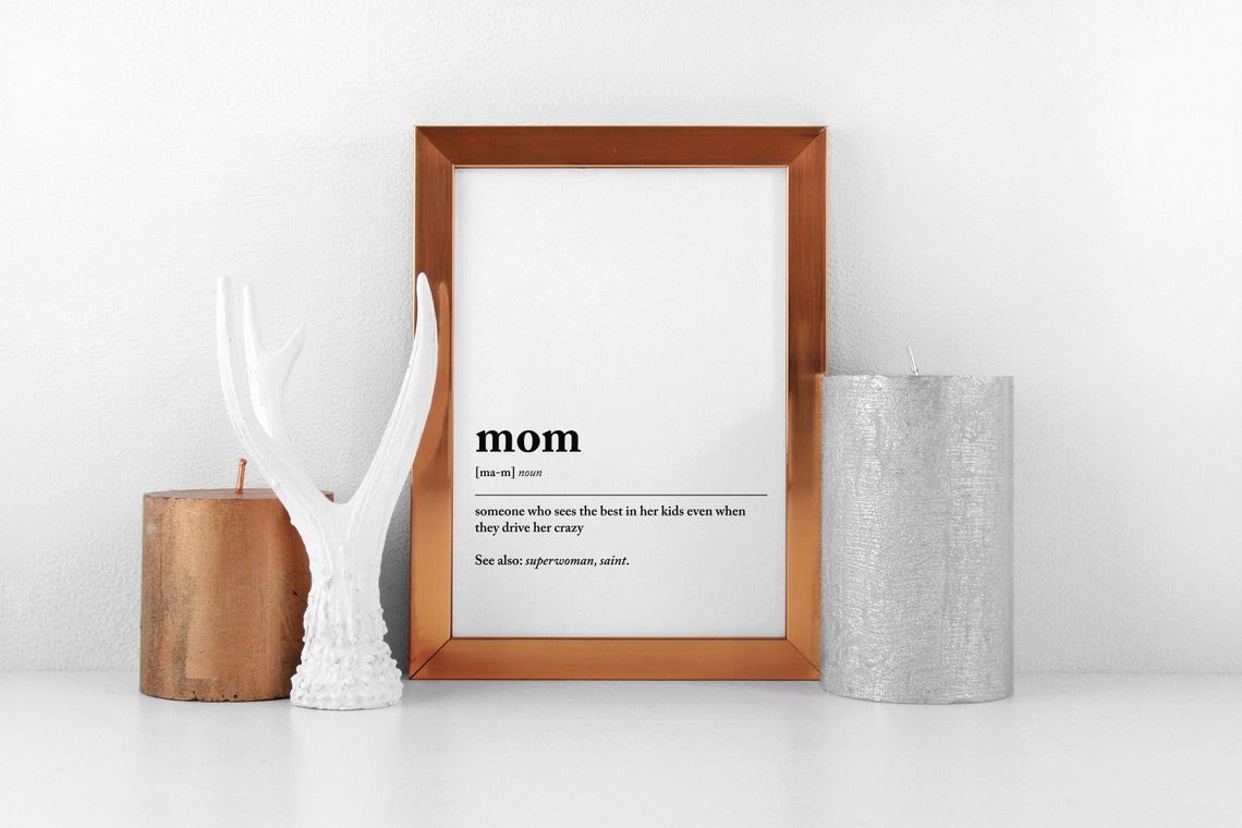 Mom Wall Art Mom Gifts Mothers Day Gifts Funny Mom Gifts Mom Definition Print Mother Wall Art Mom Prints - Image 2