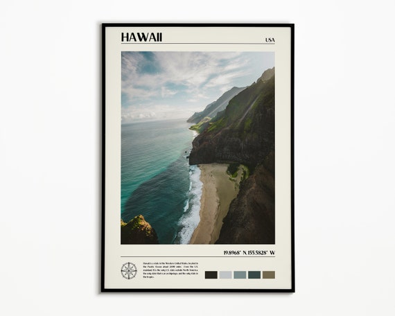 Hawaii Poster Print, Hawaiian Islands