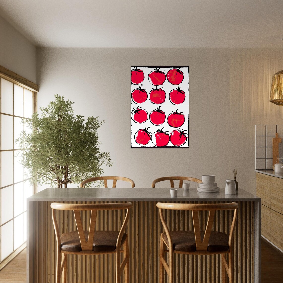 Tomato Poster In Museum Quality On Matte Paper Modern Food Art Wall Decoration For Kitchen Available In Various Sizes - Image 2