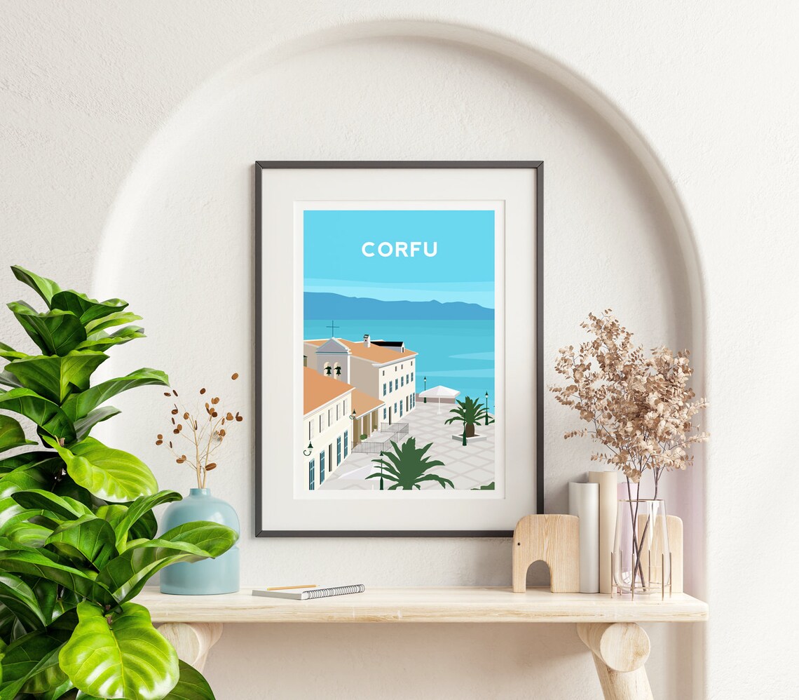 Corfu Travel Poster, Greek Island Wall Decor - Image 2