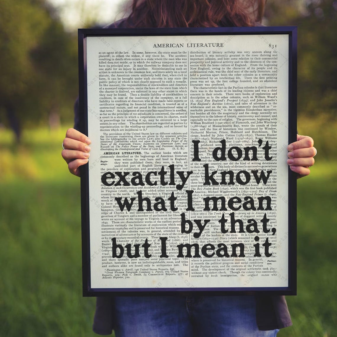 J D Salinger I Dont Exactly Know What I Mean Dictionary Quote Print - Image 3
