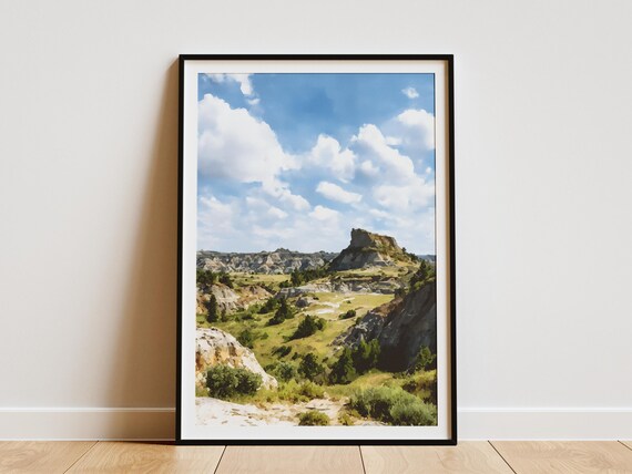 Theodore Roosevelt National Park North Dakota Badlands Travel Poster