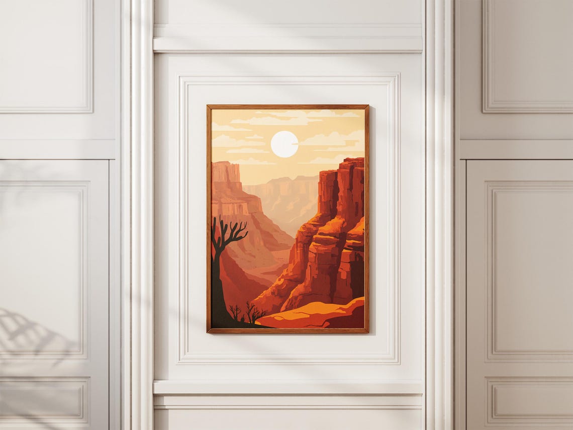 Copper Canyon Mexico Red Rock Desert Canyon Landscape Poster - Image 2