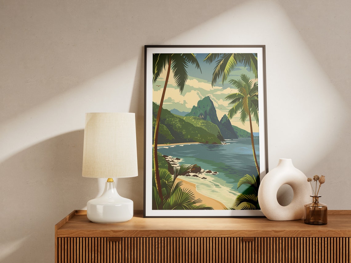 Samoa National Park Vintage Tropical Beach Island Travel Poster - Image 4