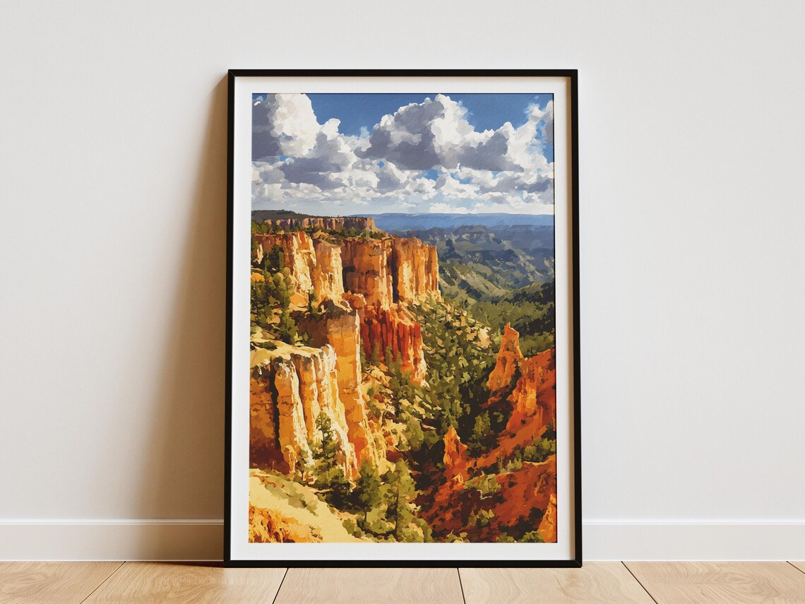 Bryce Canyon National Park Utah Orange Hoodoos Amphitheater Poster