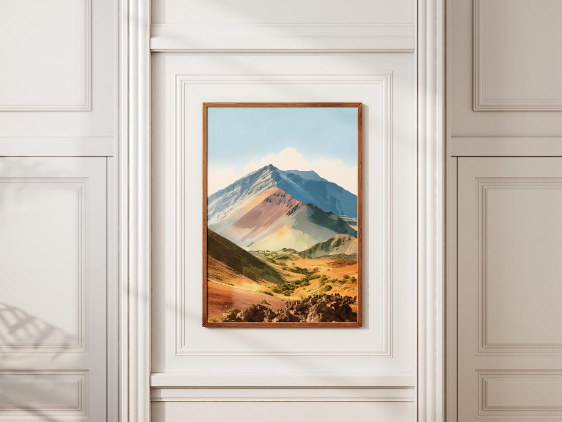 Haleakala National Park Colorful Volcano Crater Desert Poster - Image 2