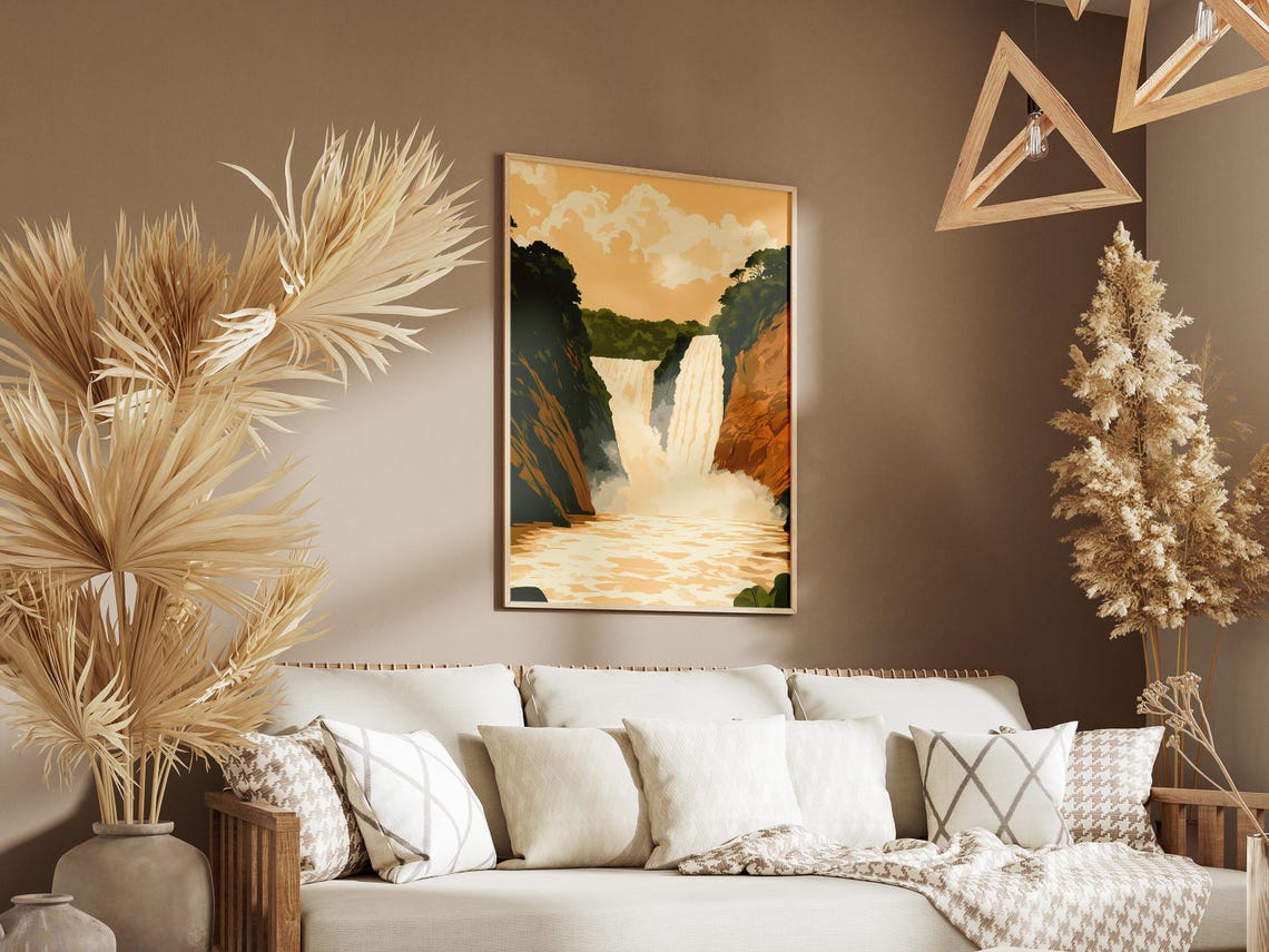 Murchison Falls Uganda Poster African Safari Waterfall Landscape - Image 3