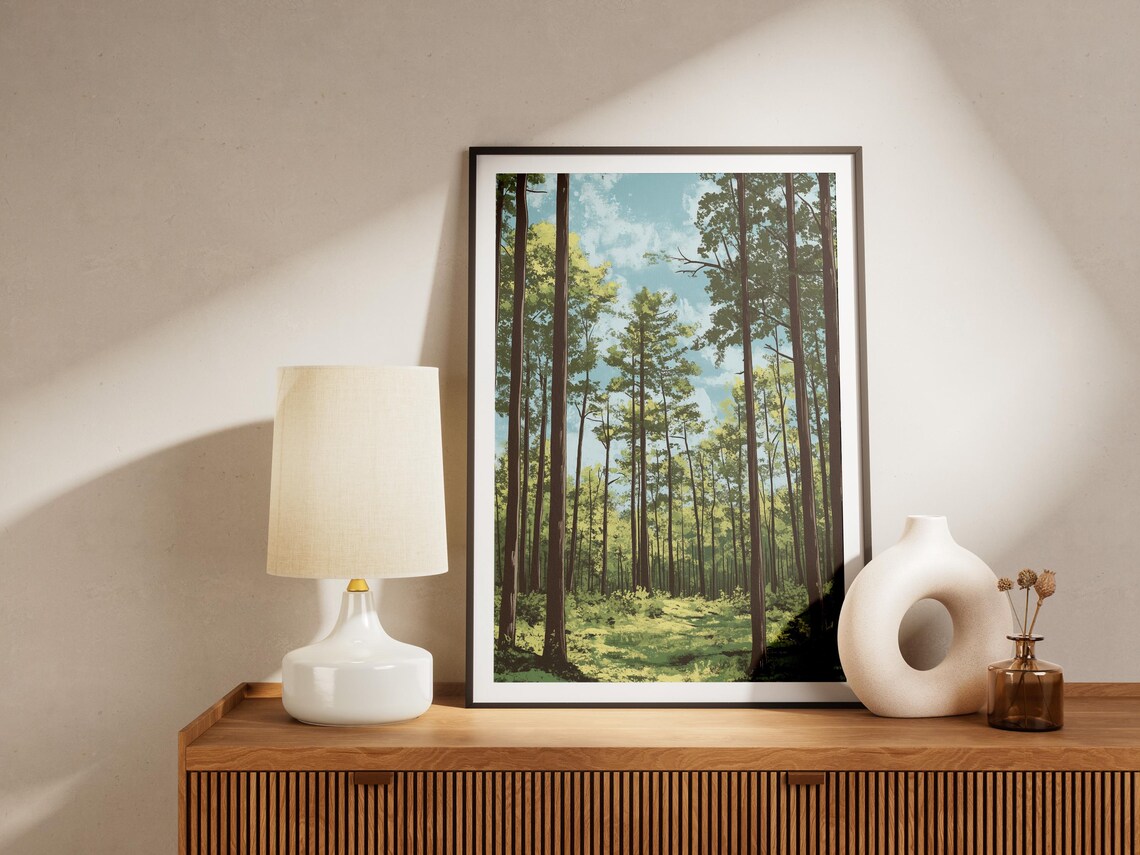 Arkansas Ozark National Forest Tall Pine Vintage Travel Art Poster - Image 4
