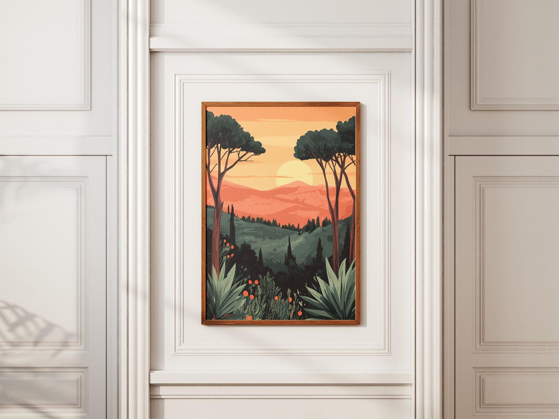 Garajonay National Park Sunset Pine Trees Canary Islands Poster - Image 2