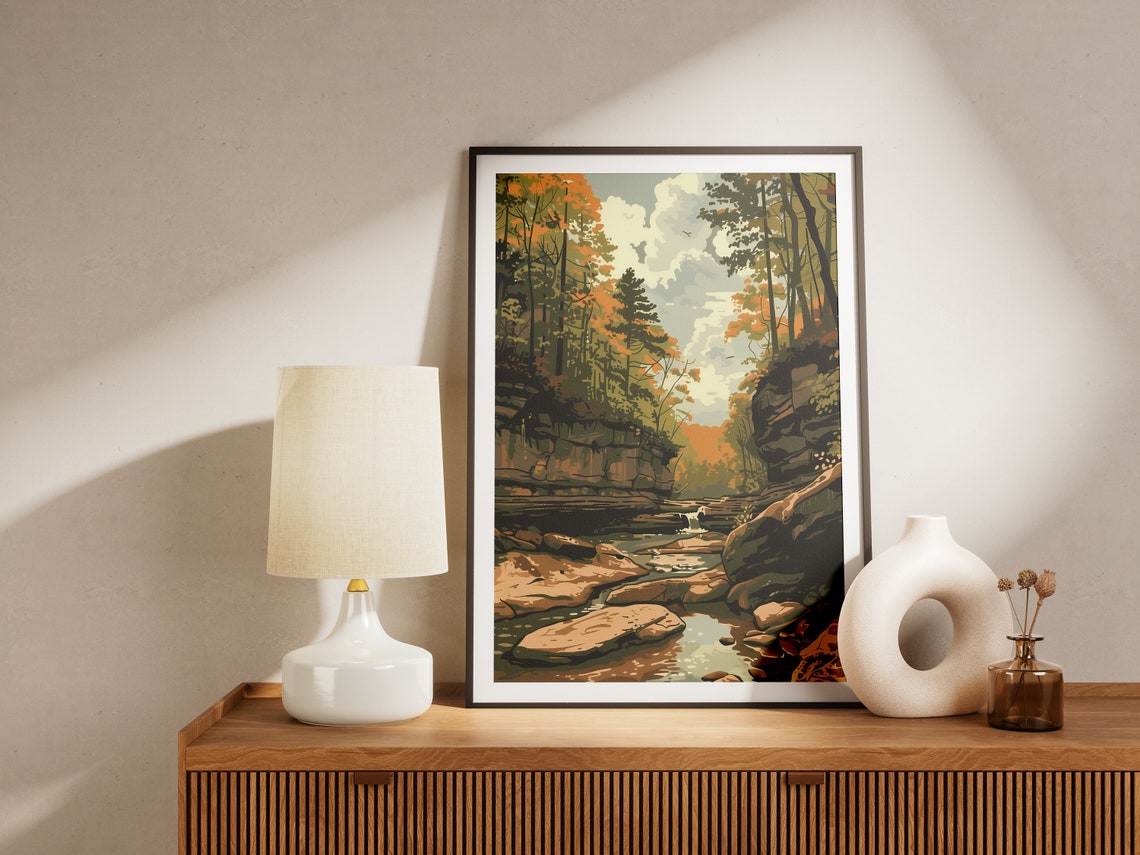 Cuyahoga Valley National Park Forest Gorge Vintage Travel Poster - Image 2