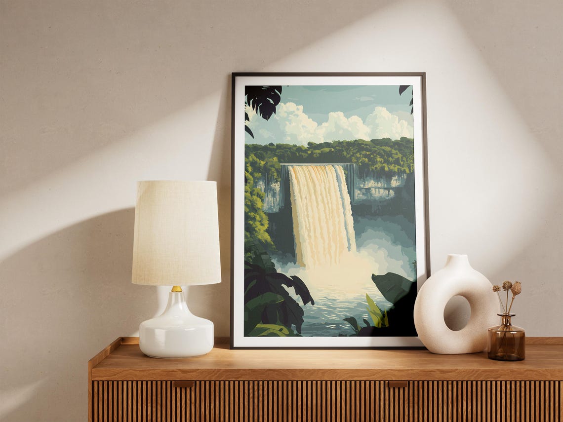 Kaieteur Falls Guyana Golden Waterfall Jungle Landscape Poster - Image 5
