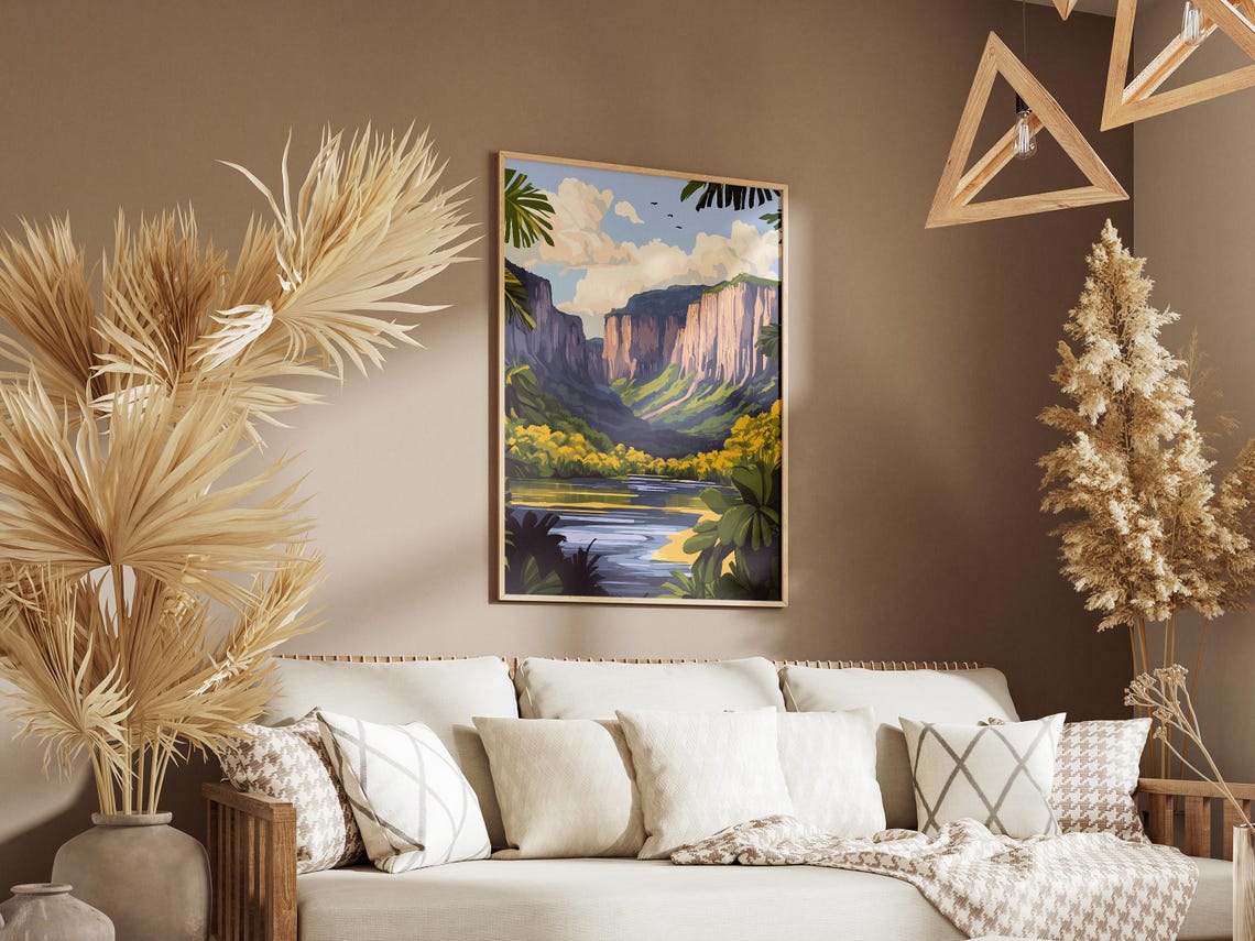 Venezuela Gran Sabana Tepui Mountains River Jungle Valley Poster - Image 3