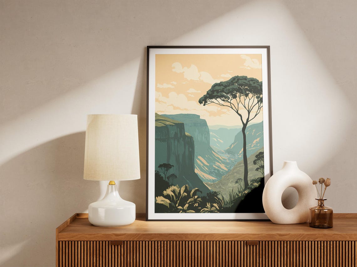 Chapada dos Veadeiros Brazil Green Cliffs Canyon Valley Poster - Image 5