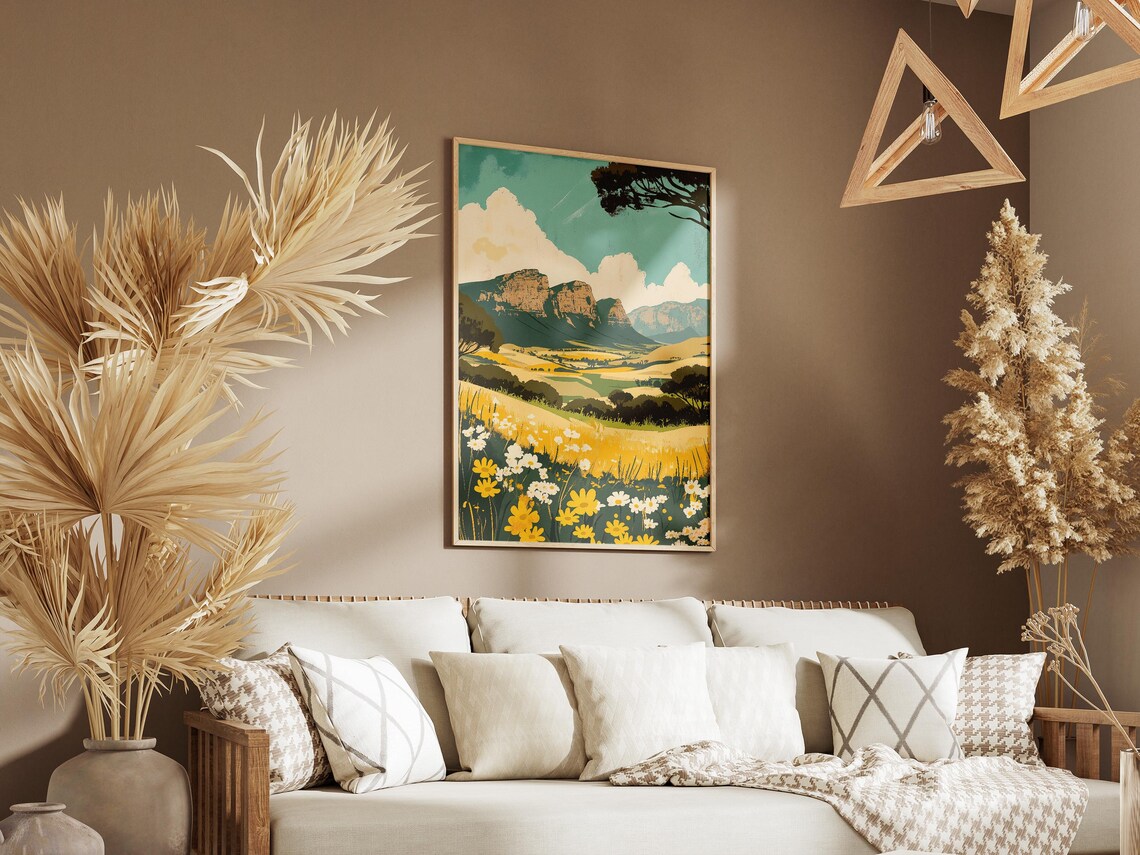 South Africa Cape Floral Region Wildflower Meadow Field Poster - Image 3