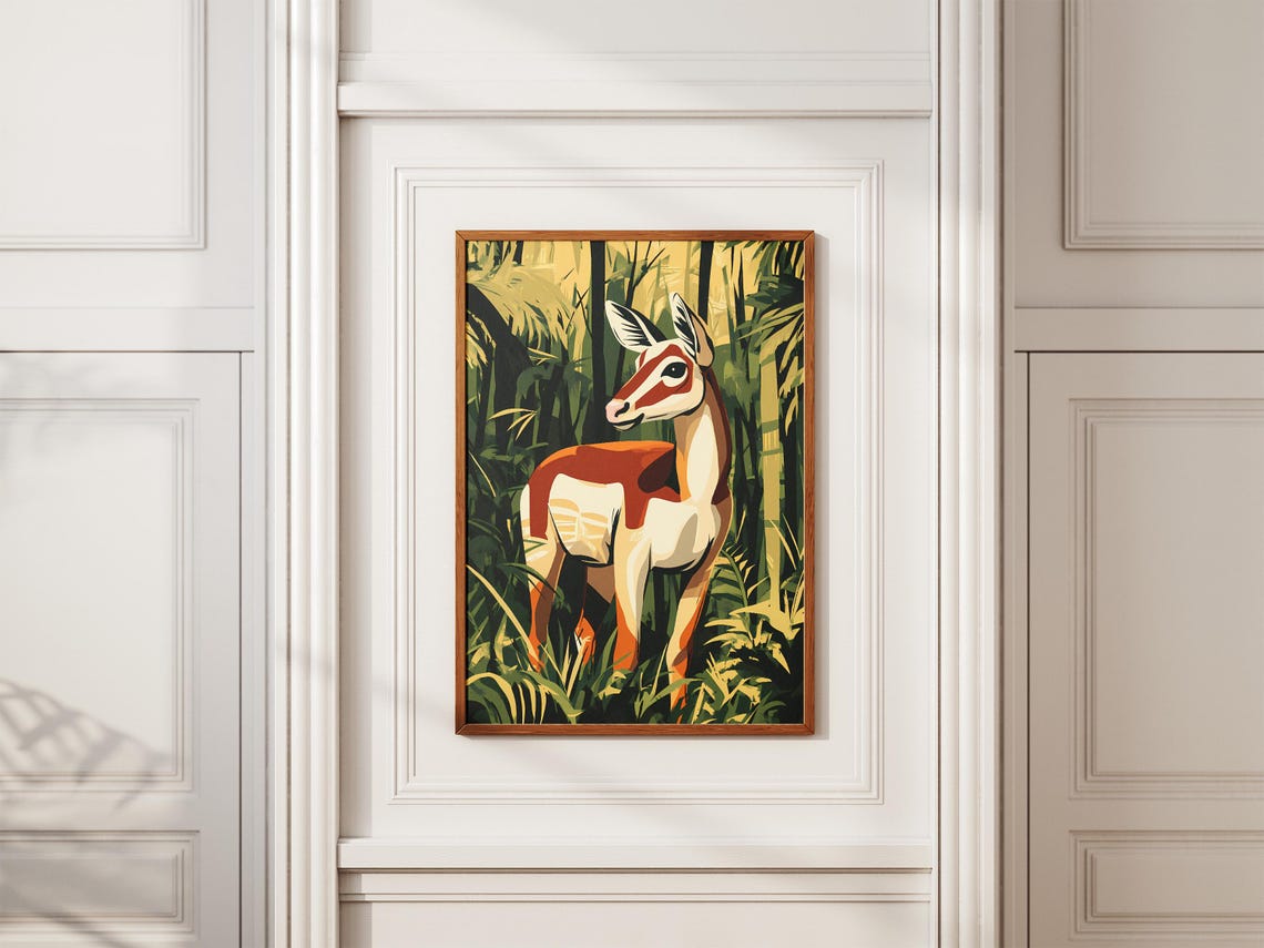 Okapi Jungle Wildlife Portrait Exotic Rainforest Animal Art Poster - Image 2