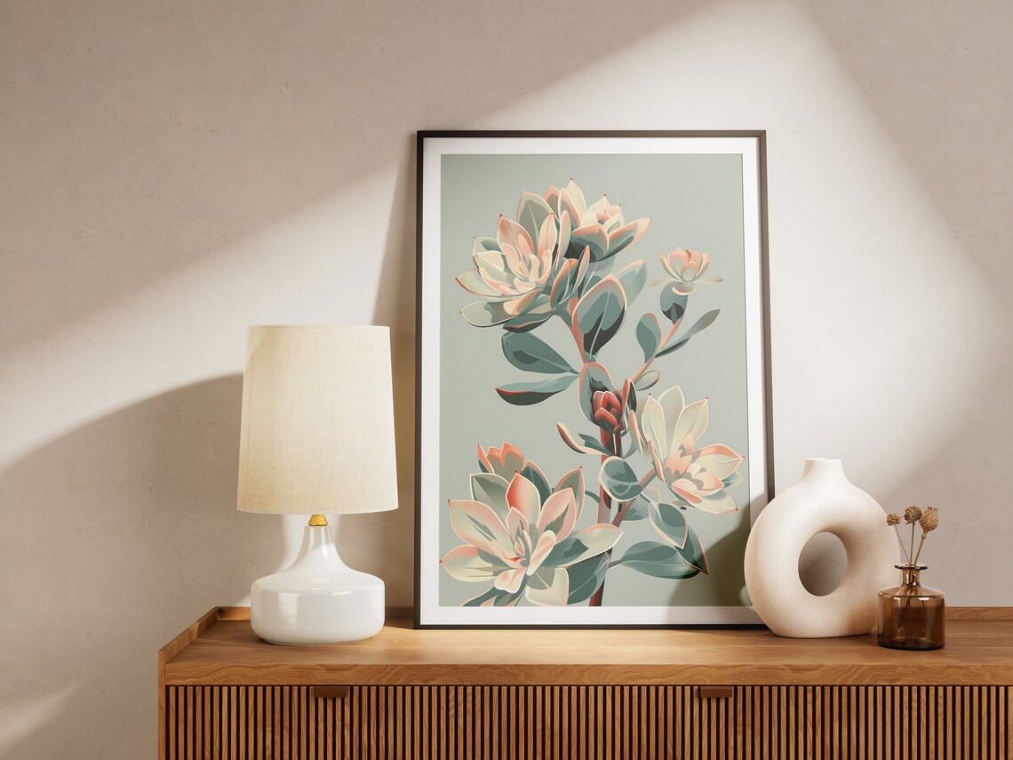 Minimalist Succulent Plant Art Print, Modern Botanical - Image 2