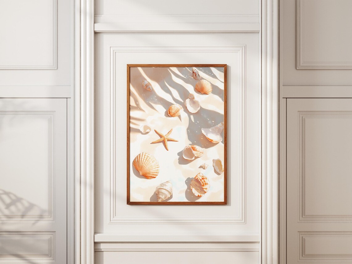 Beach Shells Starfish Summer Coastal Poster - Image 2