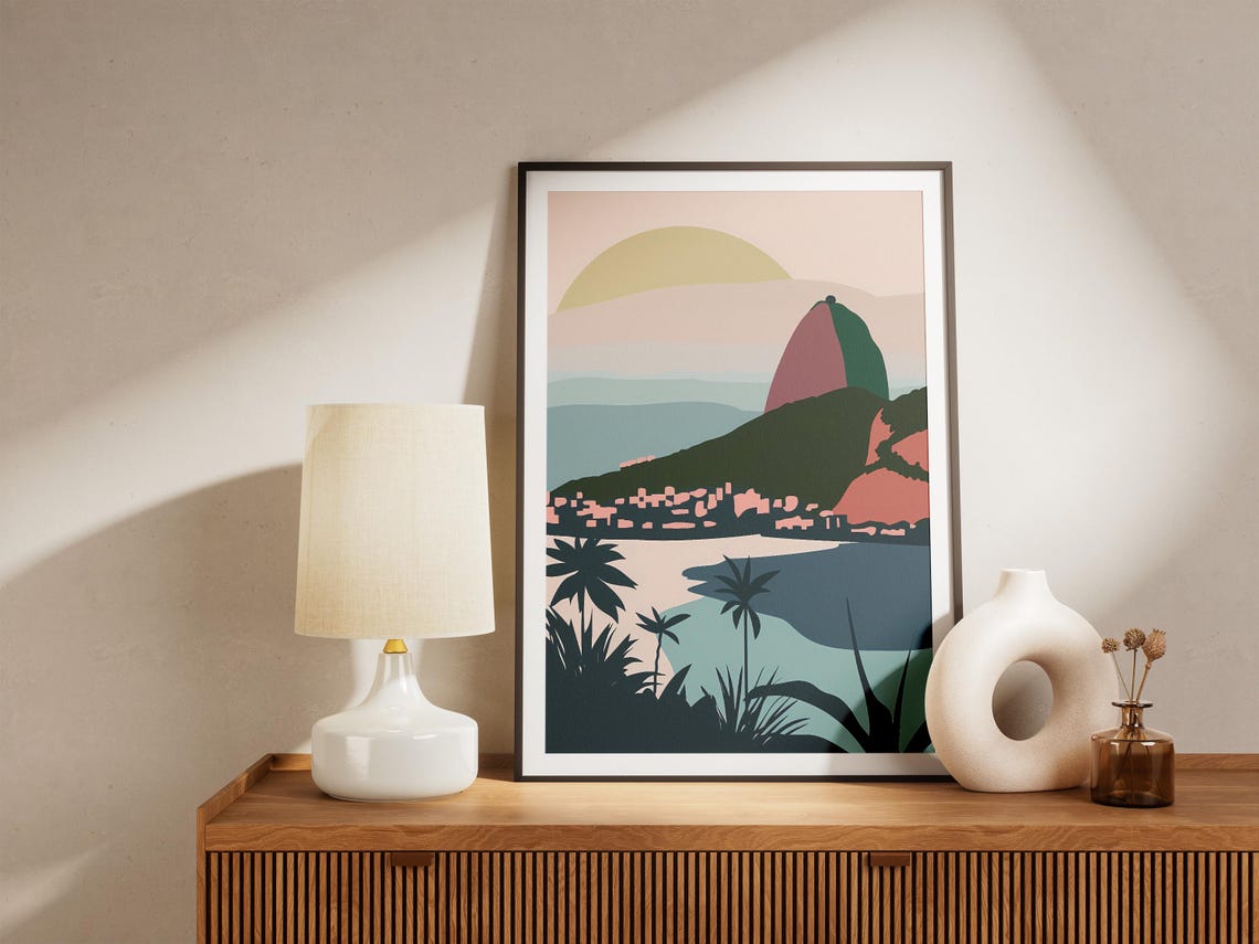 Rio de Janeiro Sugarloaf Mountain and Bay Sunset Travel Poster - Image 5