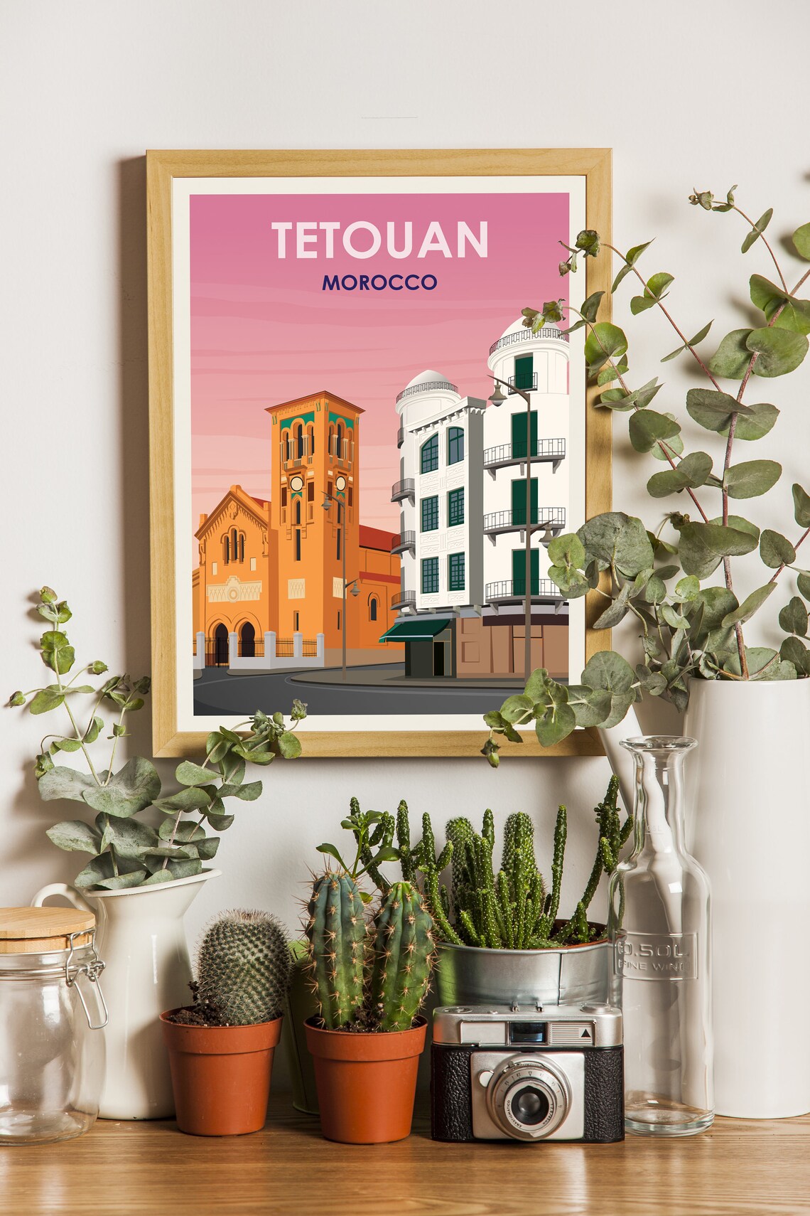 Tetouan Morocco Vintage Travel Poster Spanish Quarter Street Scene - Image 2