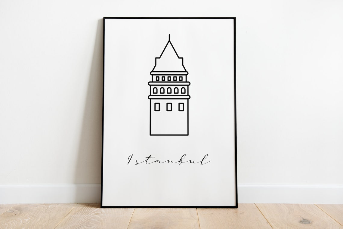 Istanbul Galata Tower Travel Poster