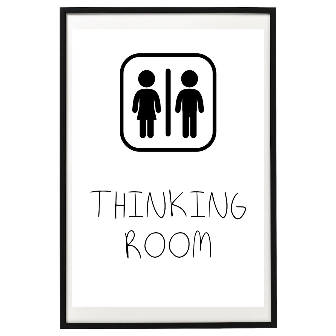 Thinking Room Funny Bathroom Poster Print - Image 2