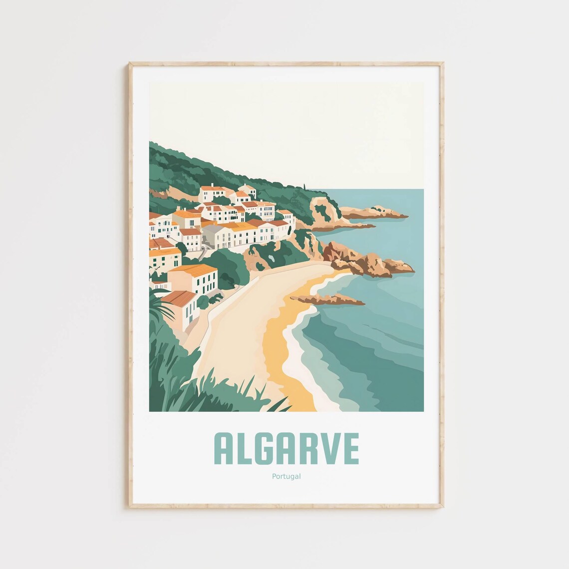 Algarve Poster Vintage Travel Poster Portugal Gift Algarve Wall Art Vacation Art Portugal Print