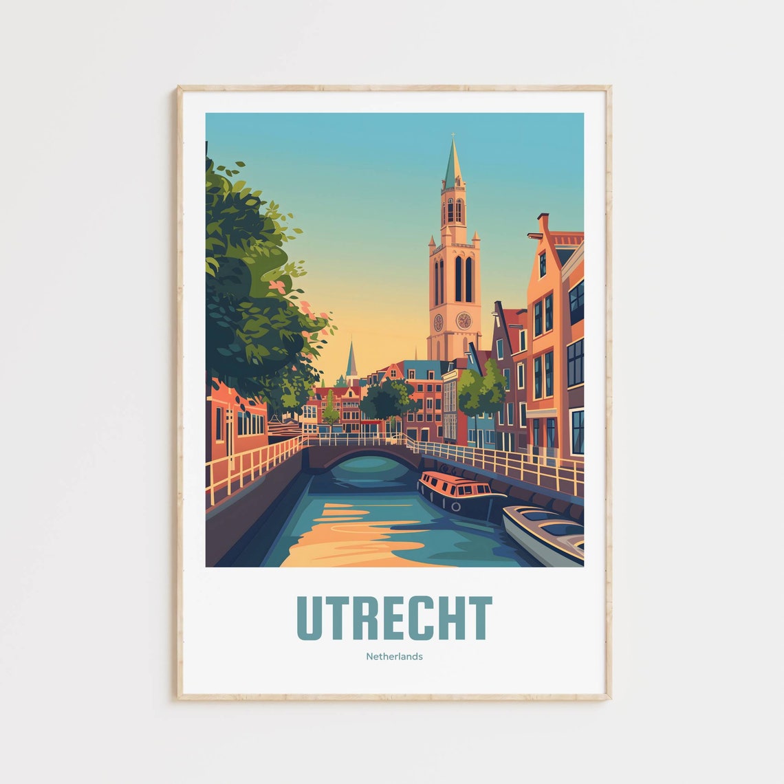 Utrecht Poster Vintage Travel Poster Retro Utrecht Travel Poster Gift Utrecht Wall Art Vintage Poster Utrecht Travel Poster