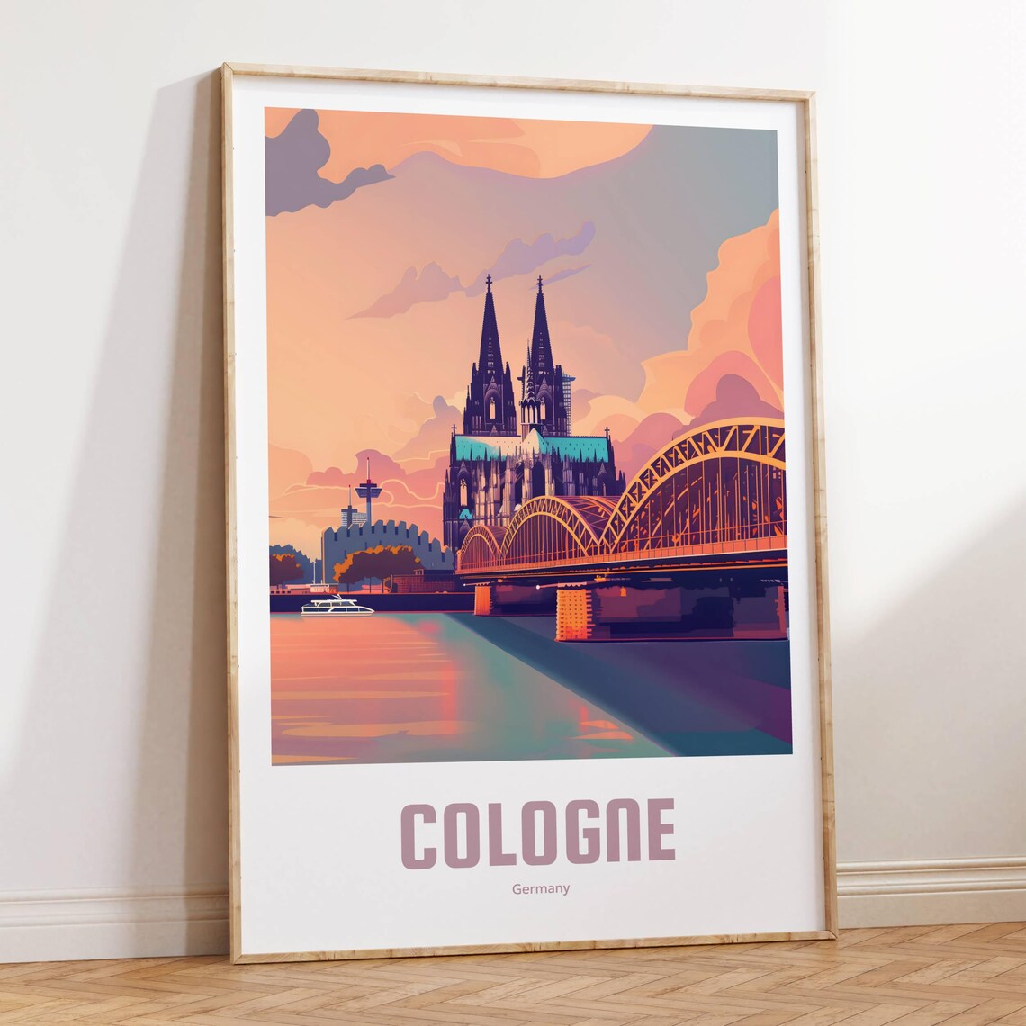 Cologne Vintage Travel Poster, Retro Travel Art Print - Image 3