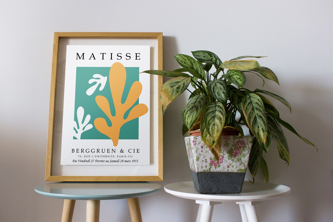 Matisse Berggruen Paris 1953 Exhibition Cutout Gallery Art Poster - Image 3