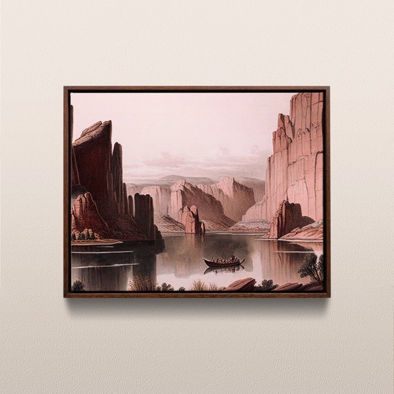 Glen Canyon National Recreation Area Vintage Oil Painting Utah Arizona Usa Instant 164