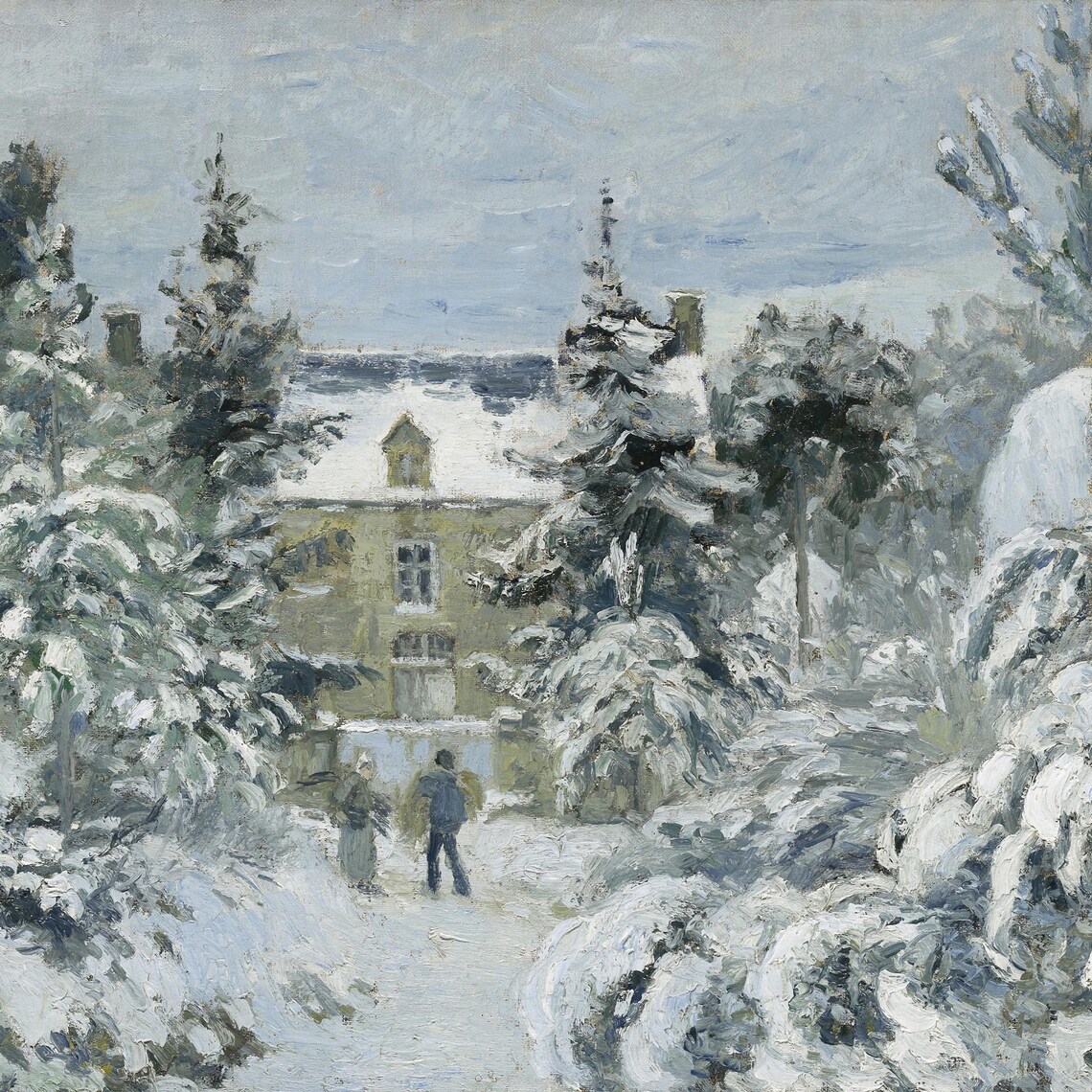 Vintage After A Snowstorm Winter Landscape, Art Print - Image 3
