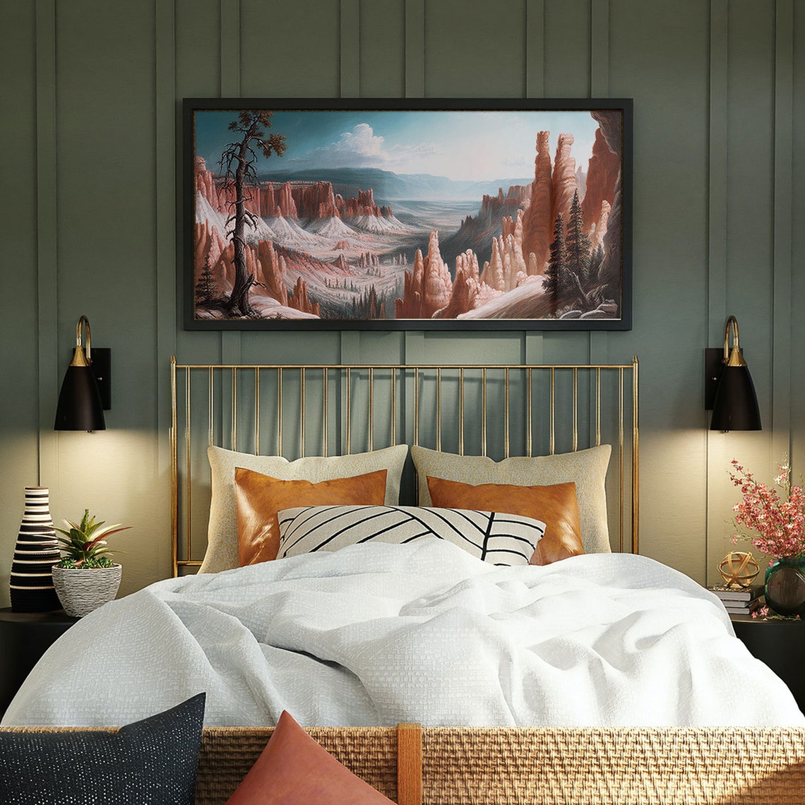 Bryce Canyon National Park Vintage Oil Painting Utah Usa Instant 146 - Image 2