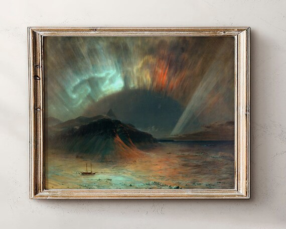 Dark Academia Decormoody Vintage Landscape Oil Paintingantique Wall Artgift Under 10 Dollars For Painterdigital Print