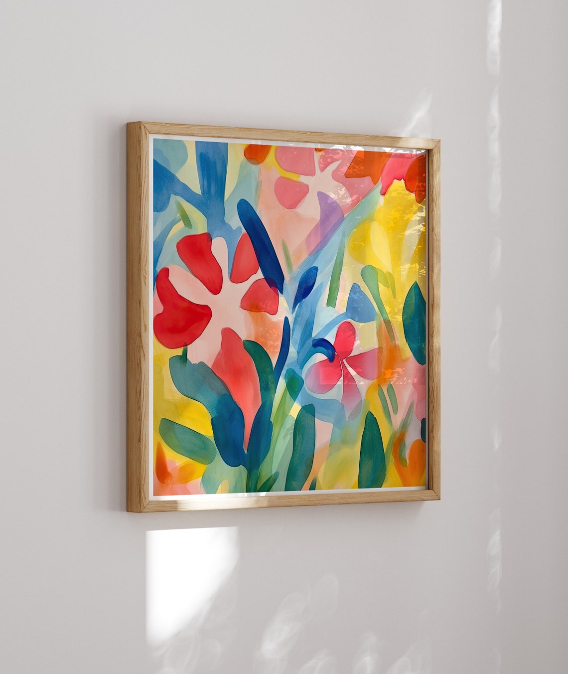 Cheerful Watercolor Flower Bouquet in Bold Bright Colors Poster - Image 2