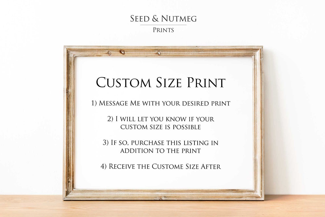 Custom Print Size, Personalized