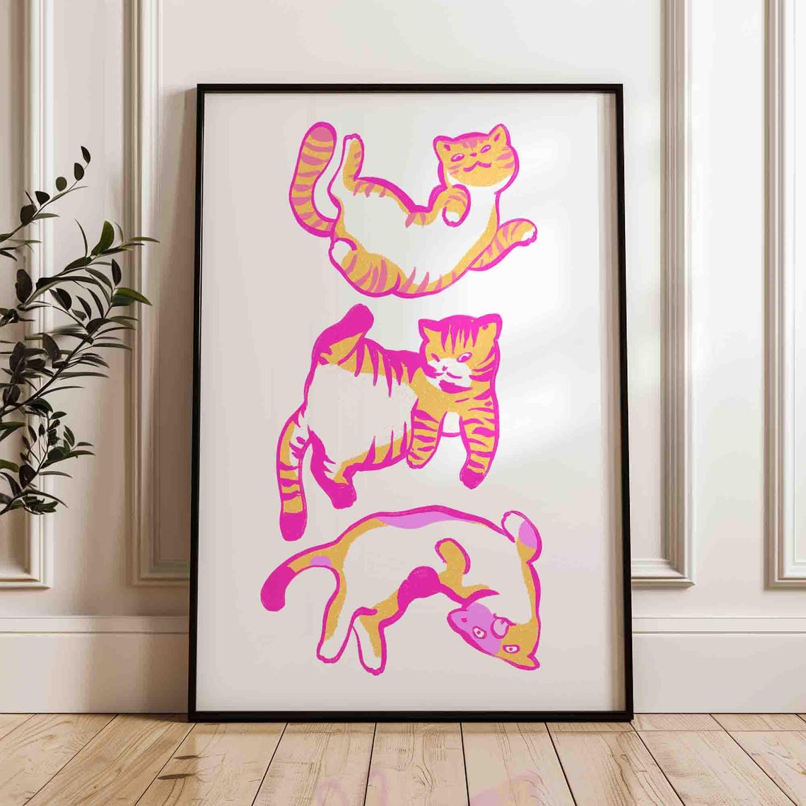 Cats Cute Kitten Illustration Art Print