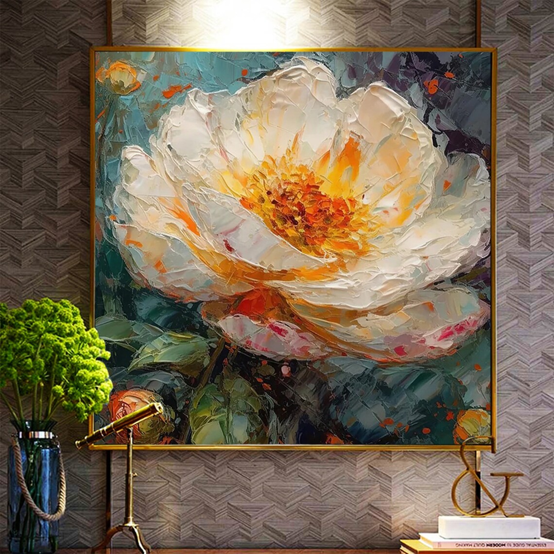 Abstract Floral Boho Oil-Painting-Style Art Print - Image 8