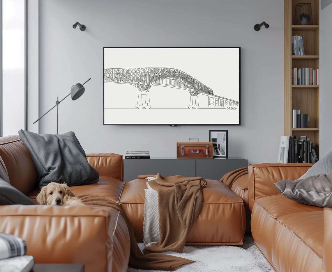 Francis Scott Key Bridge Baltimore Collapse Art Print - Image 3