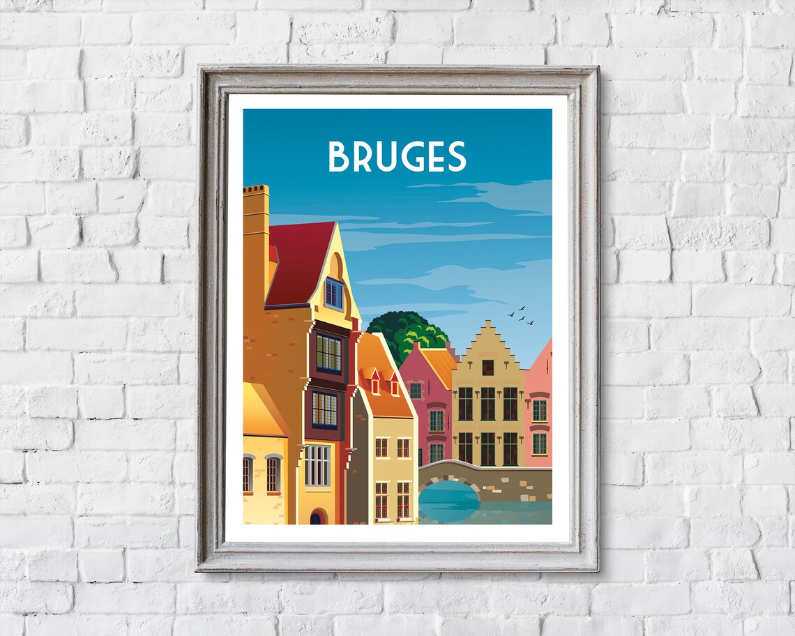 Bruges Travel Poster, Belgium Travel Wall Art - Image 2