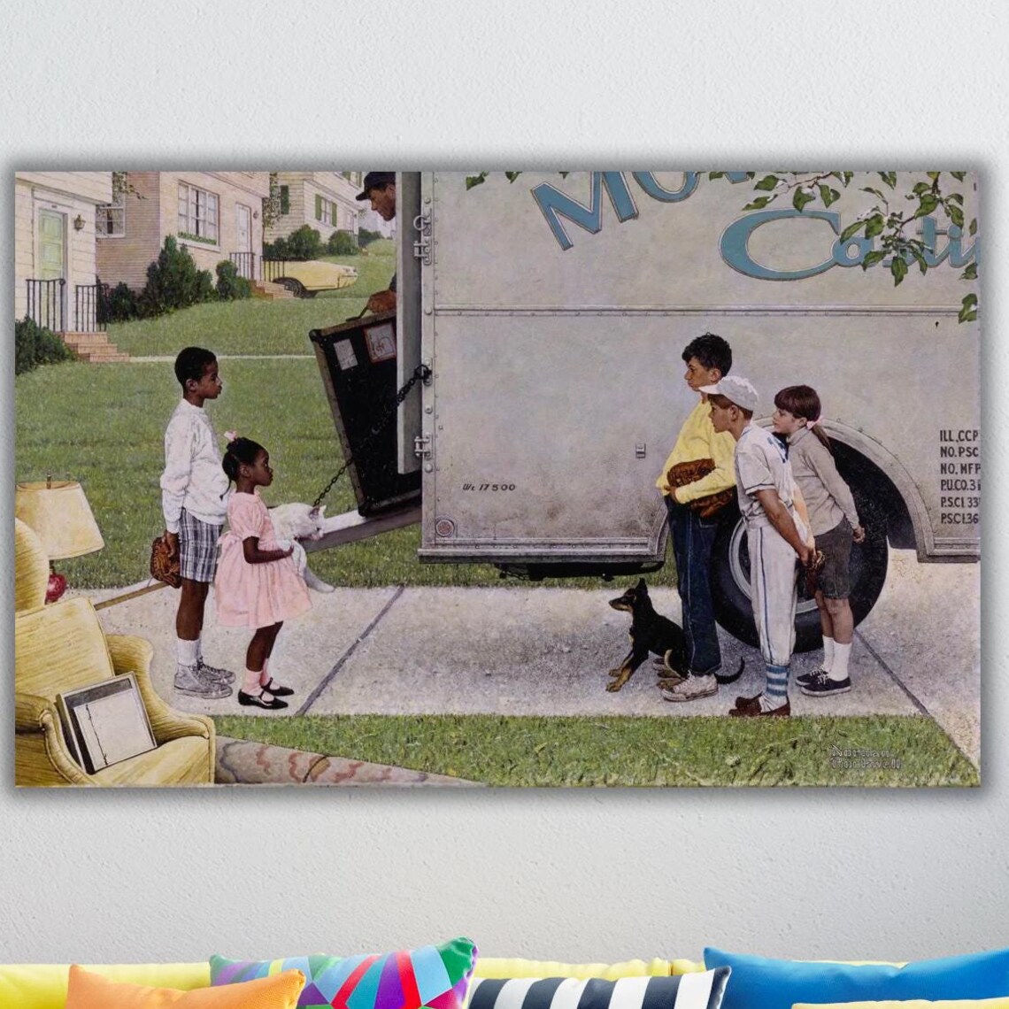 Norman Rockwell New Kids In The Neighborhood, Vintage Art Print