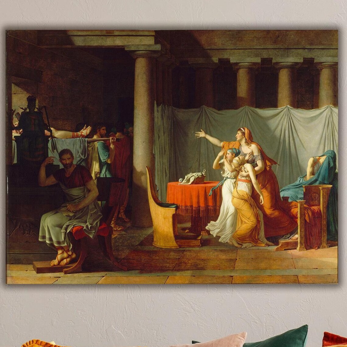 Jacques Louis David Lictors Bring Brutus Bodies of Sons Poster