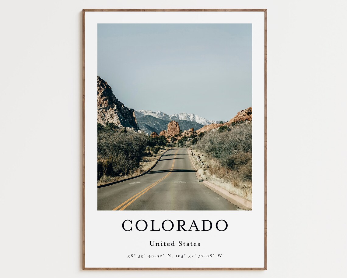 Colorado Travel Poster, Mountain Landscape Art Print - Image 3