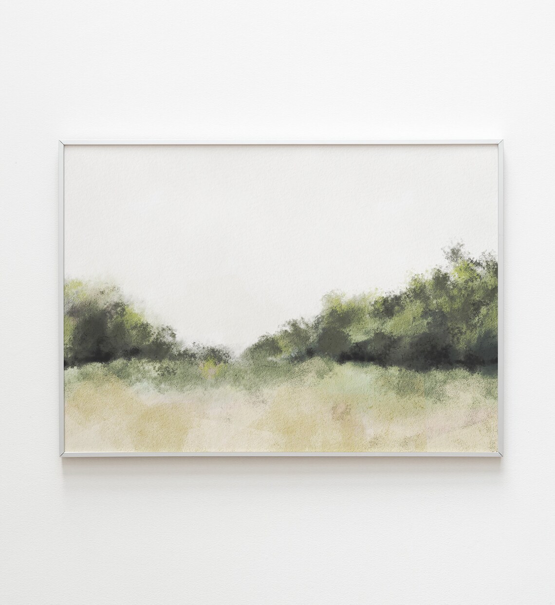 Watercolor Abstract Landscape Print, Minimalist Poster